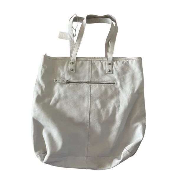 shoulder bag & wristlet gray taupe soft 100% leather zip closure no brand - Picture 3 of 9